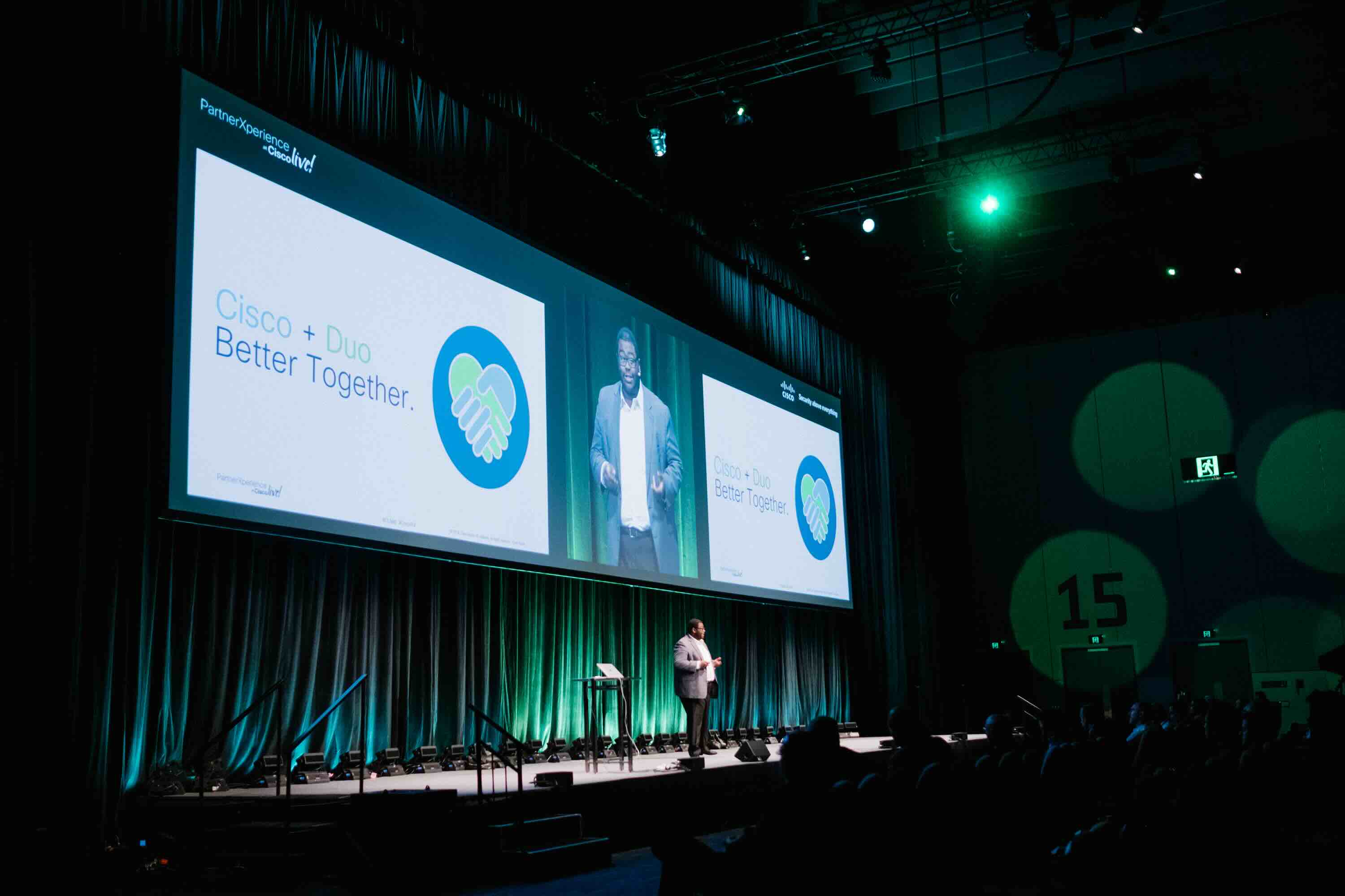 Karl Lewis speaking at a conference